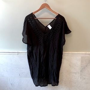 Black swimsuit coverup